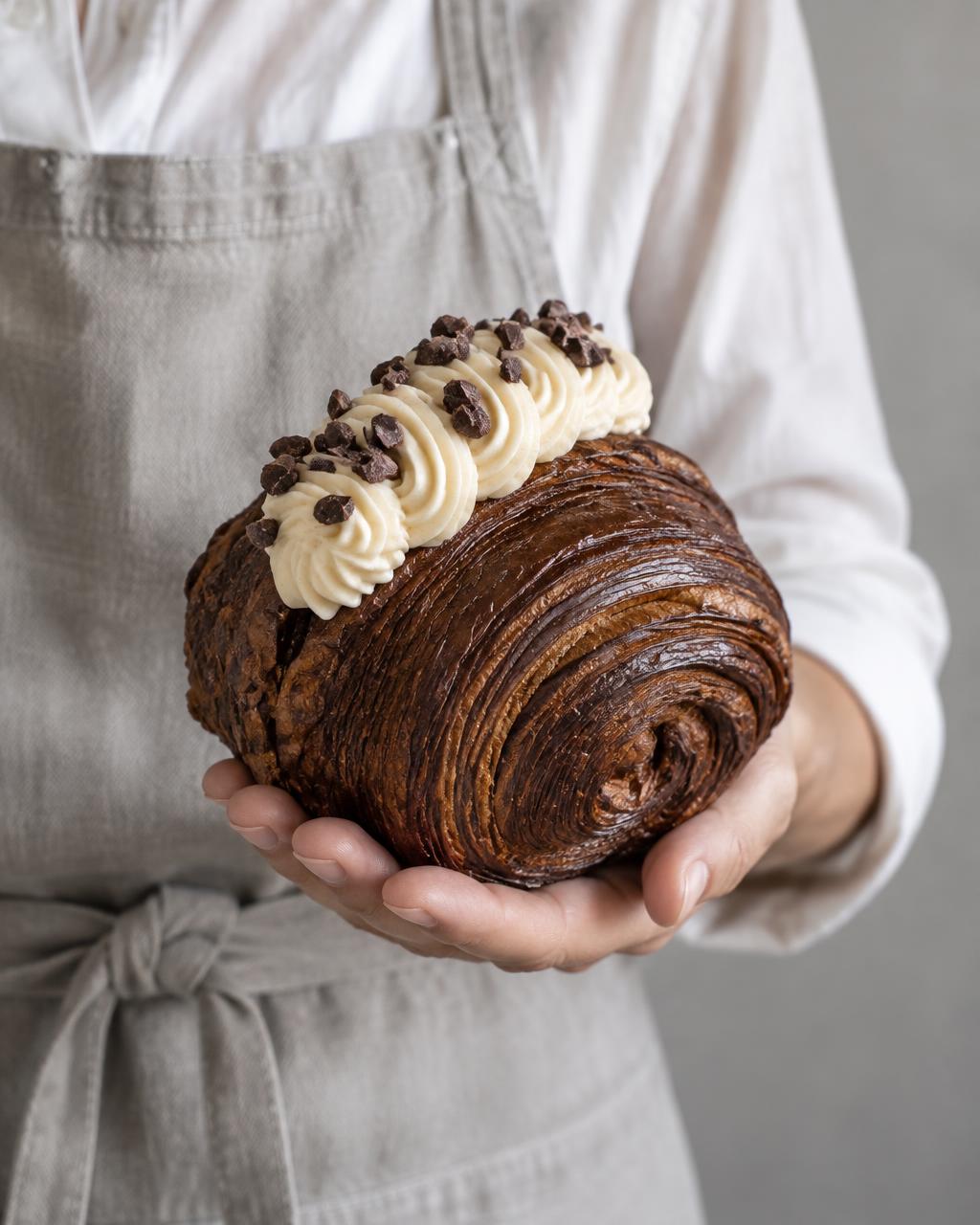Le mani del pasticcere all’opera sul banco